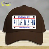 Number 1 Capitals Fan Novelty License Plate Hat Tag Cotton / Dark Brown