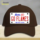 Go Flames Novelty License Plate Hat Tag Cotton / Dark Brown