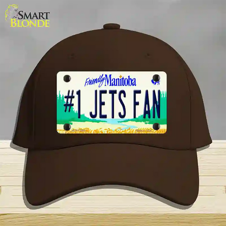 Number 1 Jets Fan Manitoba Novelty License Plate Hat Tag Cotton / Dark Brown