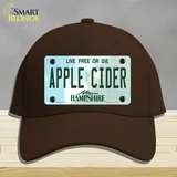 Apple Cider New Hampshire Novelty License Plate Hat Tag Cotton / Dark Brown