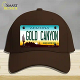 Gold Canyon Arizona Novelty License Plate Hat Tag Cotton / Dark Brown