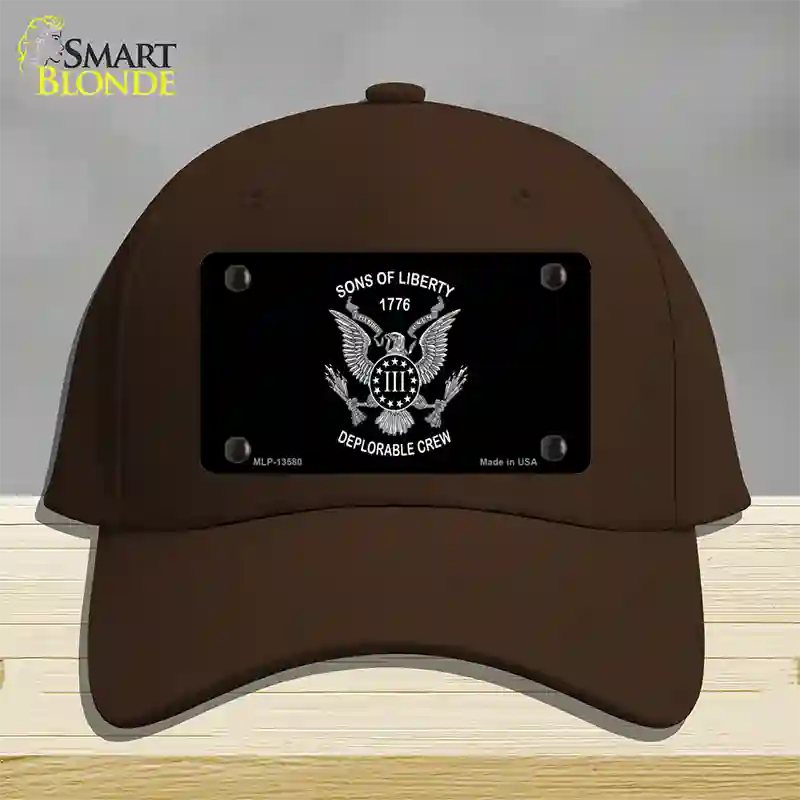 Sons of Liberty 1776 Novelty License Plate Hat Tag Cotton / Dark Brown