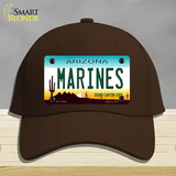 Marines Arizona Novelty License Plate Hat Tag Cotton / Dark Brown