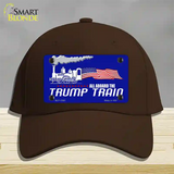 Trump Train Novelty License Plate Hat Tag Cotton / Dark Brown