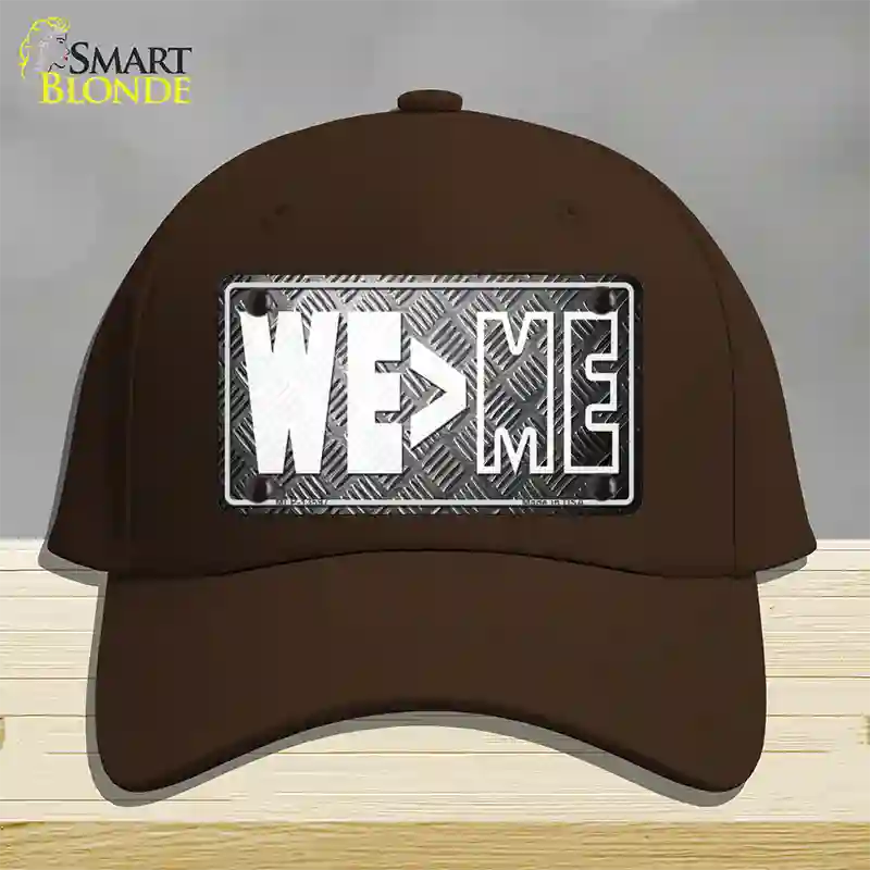 We Greater Than Me Novelty License Plate Hat Tag Cotton / Dark Brown