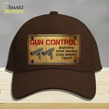 Gun Control Buying Only One Novelty License Plate Hat Tag Cotton / Dark Brown