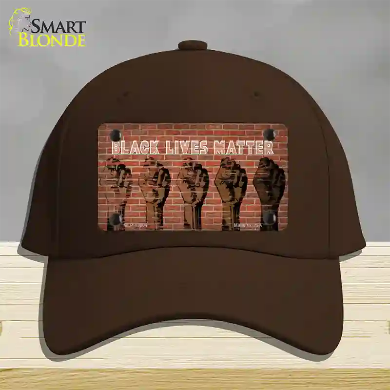 Black Lives Matter Fists Novelty License Plate Hat Tag Cotton / Dark Brown