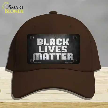 Black Lives Matter Faded Novelty License Plate Hat Tag Cotton / Dark Brown