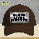 Black Lives Matter Diamond Plate Novelty License Plate Hat Tag Cotton / Dark Brown