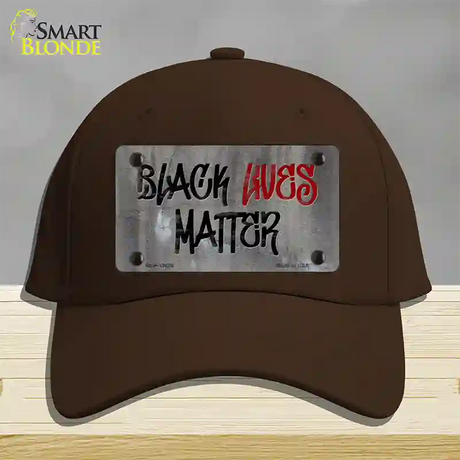 Black Lives Matter Concrete Novelty License Plate Hat Tag Cotton / Dark Brown