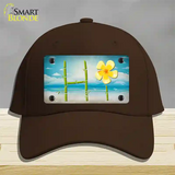 HI Bamboo Novelty License Plate Hat Tag Cotton / Dark Brown