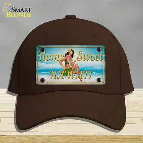 Home Sweet Hawaii Novelty License Plate Hat Tag Cotton / Dark Brown