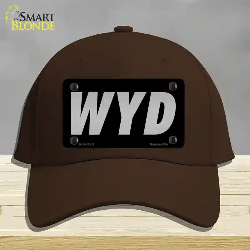 WYD Black Novelty License Plate Hat Tag Cotton / Dark Brown