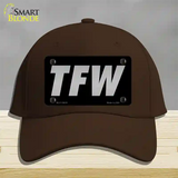 TFW Black Novelty License Plate Hat Tag Cotton / Dark Brown