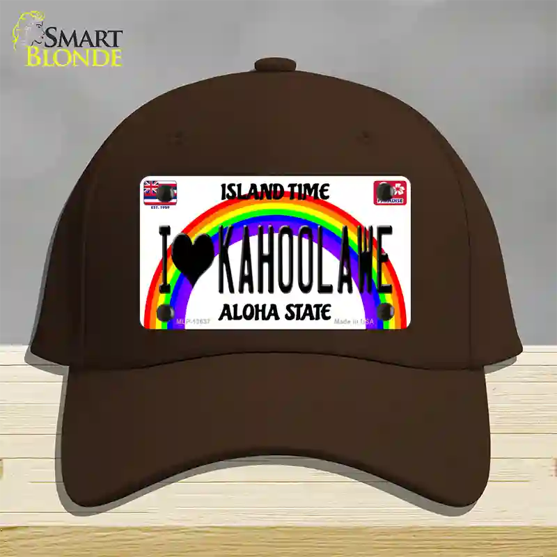 I Heart Kahoolawe Novelty License Plate Hat Tag Cotton / Dark Brown