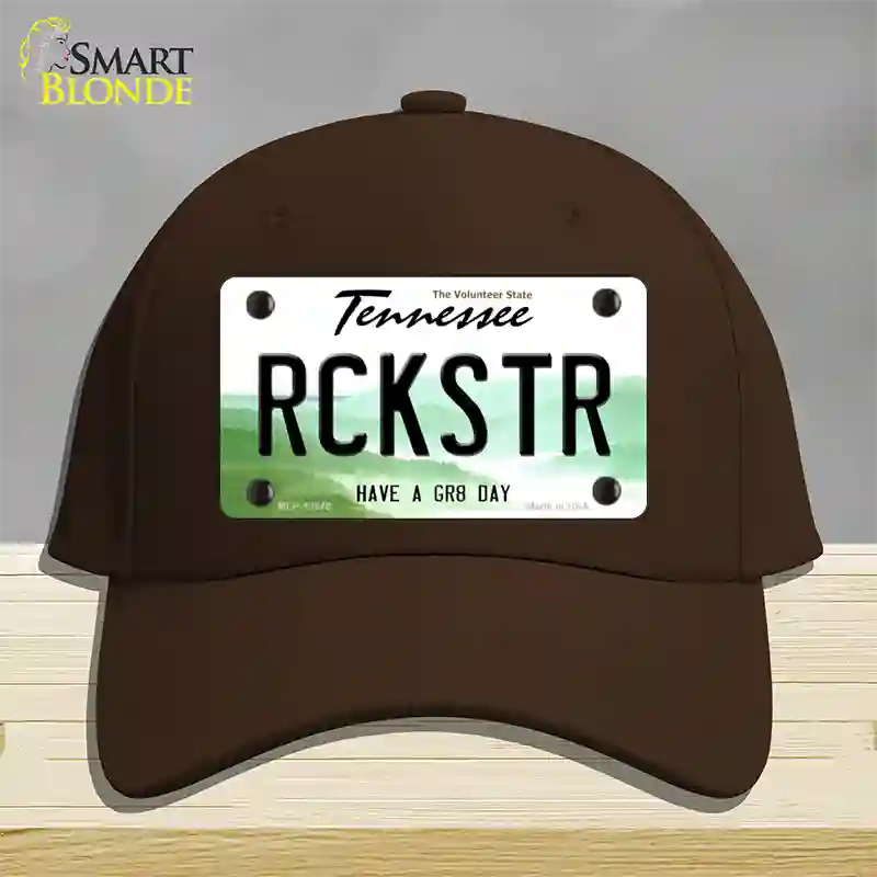 Rockstar Novelty License Plate Hat Tag Cotton / Dark Brown