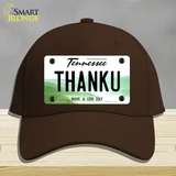 Thank You Novelty License Plate Hat Tag Cotton / Dark Brown