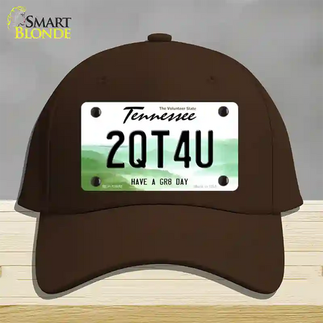 Too Cute For You Novelty License Plate Hat Tag Cotton / Dark Brown