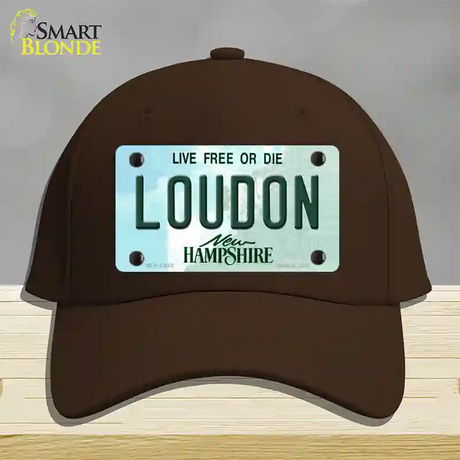 Loudon New Hampshire Novelty License Plate Hat Tag Cotton / Dark Brown