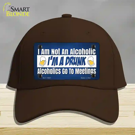 Im A Drunk Novelty License Plate Hat Tag Cotton / Dark Brown