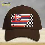 Hawaii Racing Flag Novelty License Plate Hat Tag Cotton / Dark Brown