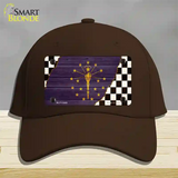 Indiana Racing Flag Novelty License Plate Hat Tag Cotton / Dark Brown