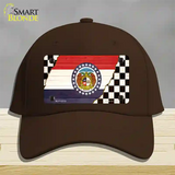 Missouri Racing Flag Novelty License Plate Hat Tag Cotton / Dark Brown