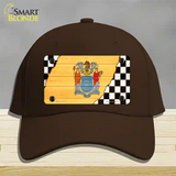 New Jersey Racing Flag Novelty License Plate Hat Tag Cotton / Dark Brown