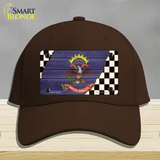 North Dakota Racing Flag Novelty License Plate Hat Tag Cotton / Dark Brown