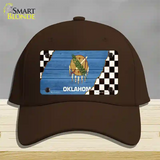 Oklahoma Racing Flag Novelty License Plate Hat Tag Cotton / Dark Brown