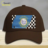 South Dakota Racing Flag Novelty License Plate Hat Tag Cotton / Dark Brown