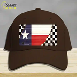 Texas Racing Flag Novelty License Plate Hat Tag Cotton / Dark Brown