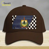 Vermont Racing Flag Novelty License Plate Hat Tag Cotton / Dark Brown