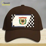 West Virginia Racing Flag Novelty License Plate Hat Tag Cotton / Dark Brown