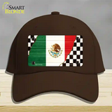 Mexico Racing Flag Novelty License Plate Hat Tag Cotton / Dark Brown