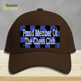 Chess Club Member Novelty License Plate Hat Tag Cotton / Dark Brown