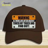 Dont Touch My Truck Novelty License Plate Hat Tag Cotton / Dark Brown