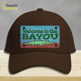 Welcome To The Bayou Novelty License Plate Hat Tag Cotton / Dark Brown