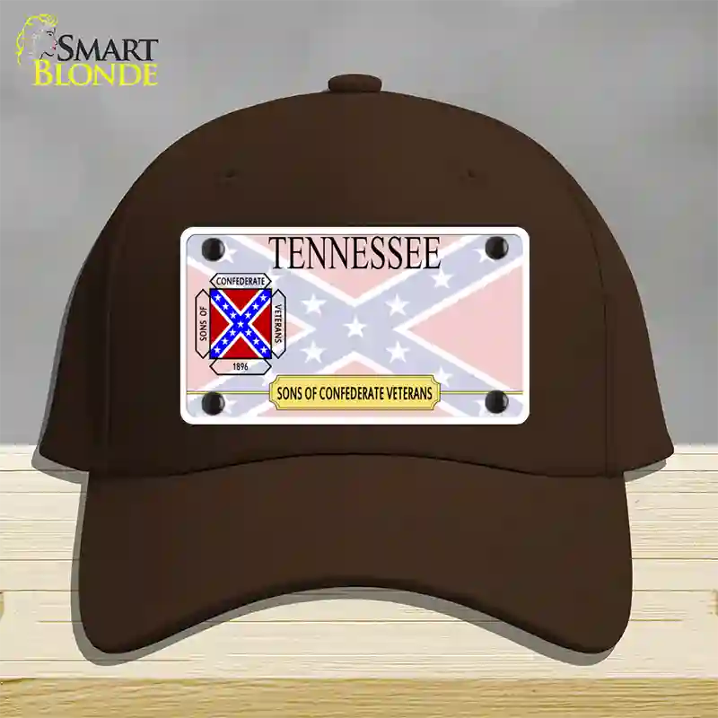 Tennessee Sons Of Confederate Novelty License Plate Hat Cotton / Dark Brown