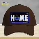 Home Sheriff Badge Novelty License Plate Hat Tag Cotton / Dark Brown