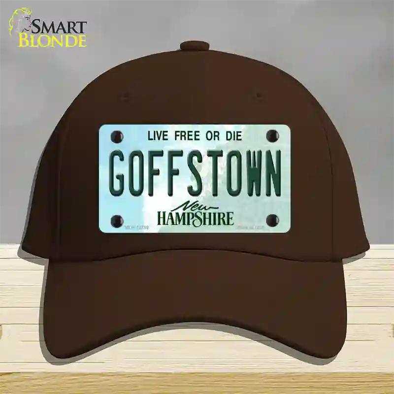 Goffstown New Hampshire Novelty License Plate Hat Tag Cotton / Dark Brown