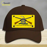 Dont Tread On My 2nd Amendment Novelty License Plate Hat Cotton / Dark Brown