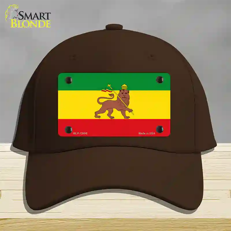 Ethiopia Flag Novelty License Plate Hat Tag Cotton / Dark Brown