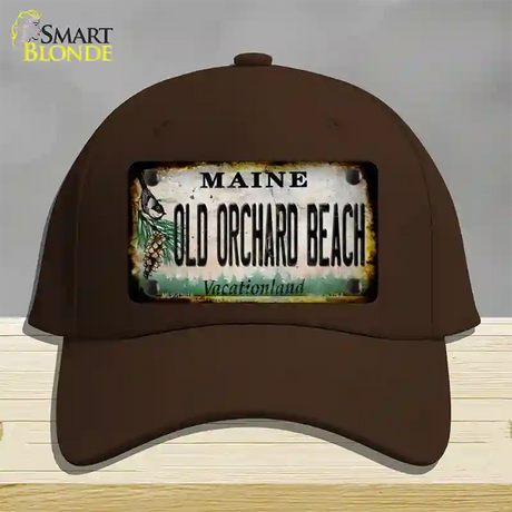 Old Orchard Beach Maine Rusty Novelty License Plate Hat Tag Cotton / Dark Brown