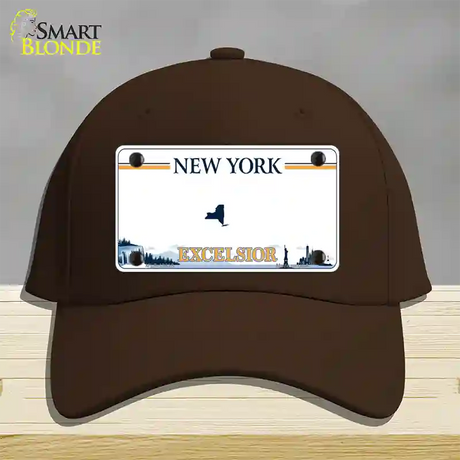 New York Excelsior Novelty License Plate Hat Cotton / Dark Brown