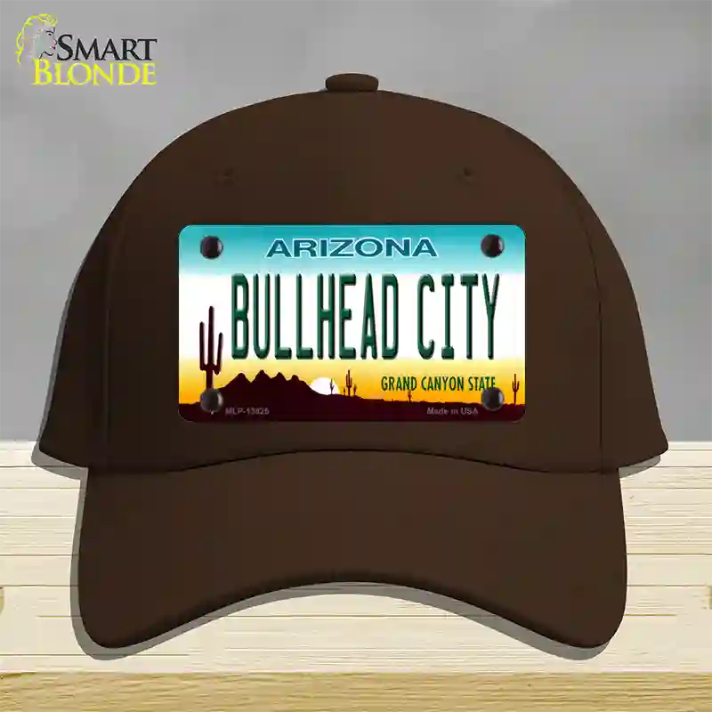 Bullhead City Arizona Novelty License Plate Hat Tag Cotton / Dark Brown