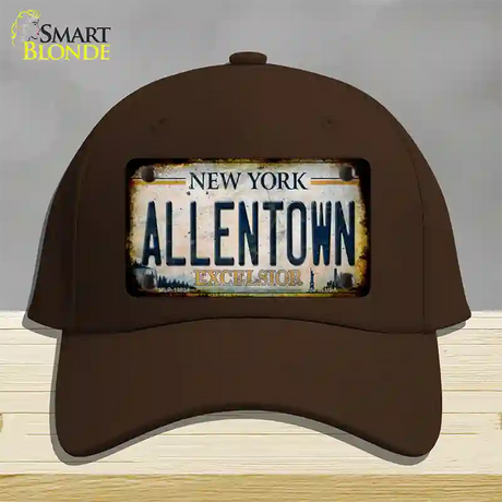 Allentown Excelsior New York Rusty Novelty License Plate Hat Tag Cotton / Dark Brown