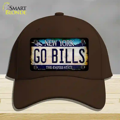 Go Bills New York Rusty Novelty License Plate Hat Tag Cotton / Dark Brown