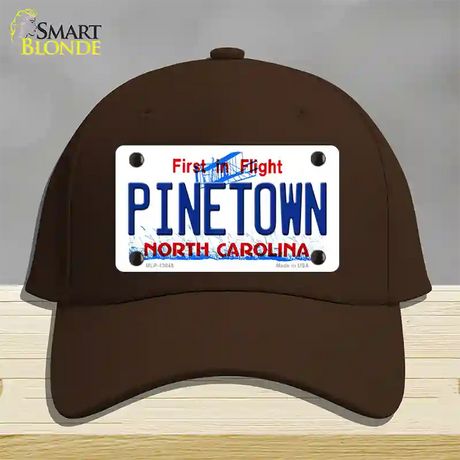 Pinetown North Carolina Novelty License Plate Hat Tag Cotton / Dark Brown