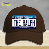 The Ralph NY Blue Novelty License Plate Hat Tag Cotton / Dark Brown